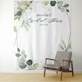Eucalyptus groenheid bruiloftsfoto achtergrond  wandkleed