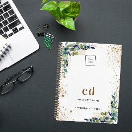 Eucalyptus groenwit zakelijk logo notitieboek