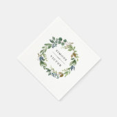 Eucalyptus Grove | Botanisch gepersonaliseerd huwe Servetten (Hoek)