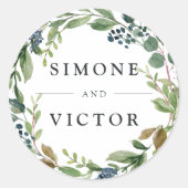 Eucalyptus Grove | Botanische reuzenweddenschap Ronde Sticker (Voorkant)