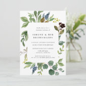 Eucalyptus Grove Bridesmaids Luncheon Uitnodiging (Staand voorkant)