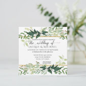 Eucalyptus Grove groen rustieke wijnmakerij bruilo Kaart (Staand voorkant)