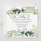 Eucalyptus Grove groen rustieke wijnmakerij bruilo Kaart (Voorkant)