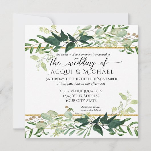 Eucalyptus Grove groen rustieke wijnmakerij bruilo Kaart (Voorkant)