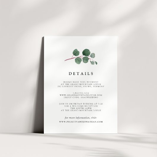 Eucalyptus Grove Guest Information Kaart