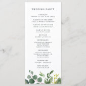 Eucalyptus Grove huwelijksceremonie programma Programmakaart (Achterkant)