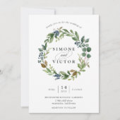 Eucalyptus Grove krans bruiloft uitnodiging (Voorkant)