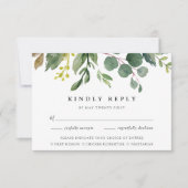 Eucalyptus Grove RSVP-kaart met keuze uit maaltijd RSVP Kaartje (Voorkant)