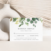 Eucalyptus Grove RSVP-kaart met keuze uit maaltijd RSVP Kaartje