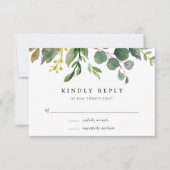 Eucalyptus Grove RSVP-kaart RSVP Kaartje (Voorkant)