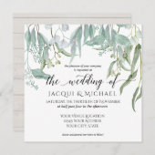 Eucalyptus Grove rustieke wijnmakerij loof bruilof Kaart (Voorkant / Achterkant)