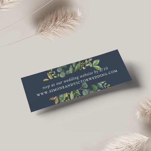 Eucalyptus Grove Weddenschap Website RSVP-kaarten Mini Visitekaartjes