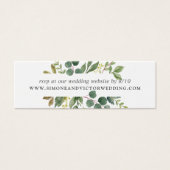 Eucalyptus Grove Weddenschap Website RSVP-kaarten Mini Visitekaartjes (Voorkant)