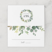 Eucalyptus Grove Wedding Plaatskaartje (Buitenkant ongevouwen)