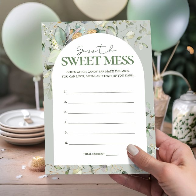 Eucalyptus Guess The Sweet Mess Baby shower spelle (Creator heeft geüpload)