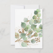 EUCALYPTUS GULD WITTE RSVP-KAART RSVP KAARTJE (Achterkant)