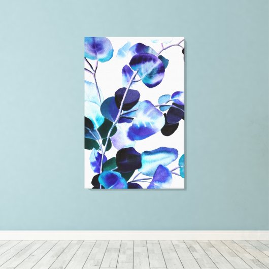 Eucalyptus Gum leest waterverf kunst Canvas Afdruk (Insitu (Houten vloer))