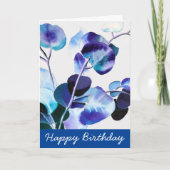 Eucalyptus Gum leest waterverf kunst Kaart (Voorkant)