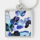 Eucalyptus Gum leest waterverf kunst Sleutelhanger (Voorkant)