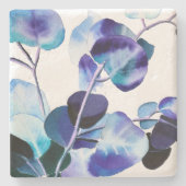 Eucalyptus Gum leest waterverf kunst Stenen Onderzetter (Voorkant)