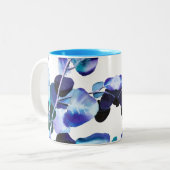 Eucalyptus Gum leest waterverf kunst Tweekleurige Koffiemok (Voorkant links)