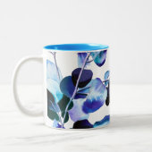 Eucalyptus Gum leest waterverf kunst Tweekleurige Koffiemok (Links)