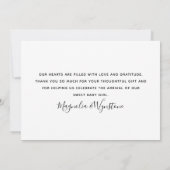 Eucalyptus Hallo Baby Bedankkaart (Achterkant)