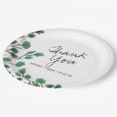 Eucalyptus Hand Drawn Leaf Dank je Papieren Bordje (Gekanteld)