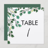 Eucalyptus Hand Drawn Leaf Table Kaart (Voorkant / Achterkant)