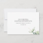 Eucalyptus Hand-Lettered Greenery Wedding Bedankkaart (Achterkant)