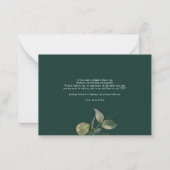 Eucalyptus Hand-Lettered Wedding Thank You Mini Notitiekaartje (Achterkant)