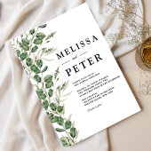 Eucalyptus - Handgeschreven bruiloft Kaart