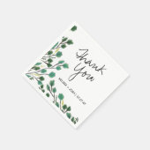 Eucalyptus Handgetekende Blad Bedankt Servet (Hoek)