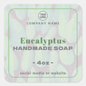 Eucalyptus Handmade Soap Square Sticker (Voorkant)