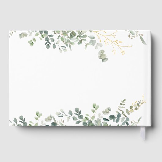 Eucalyptus Handschrift Script Bruidsmeisjesfeest Gastenboek (Achterkant)