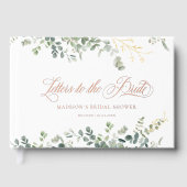 Eucalyptus Handwriting Script Bruiloftsfeest Gastenboek (Voorkant)