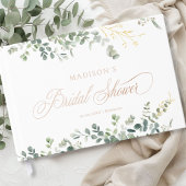 Eucalyptus  Handwriting Script Bruiloftsfeest Gastenboek