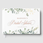 Eucalyptus  Handwriting Script Bruiloftsfeest Gastenboek (Voorkant)