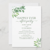 Eucalyptus Happily Ever After Trouwreceptie Kaart (Voorkant)