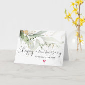 Eucalyptus Happy Jubileum voor man vriendje Kaart (Gele Bloem)