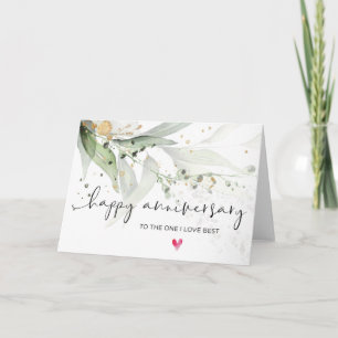 Eucalyptus Happy Jubileum voor man vriendje Kaart