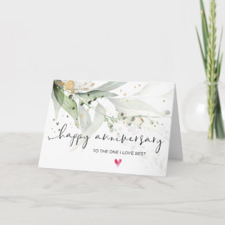 Eucalyptus Happy Jubileum voor man vriendje Kaart