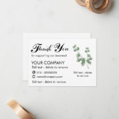 Eucalyptus Hartelijk dank voor de ondersteuning va Notitiekaartje (Voorkant / Achterkant in situ)