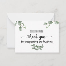 Eucalyptus Hartelijk dank voor de ondersteuning va Notitiekaartje