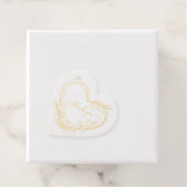 Eucalyptus harten met een aangepast tekstfolie op  bedankjes labels (Met doos)