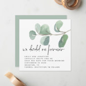 Eucalyptus heeft besloten om voor altijd de datum notitiekaartje (Voorkant / Achterkant in situ)