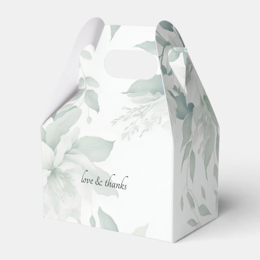 Eucalyptus, helder, bruiloft doos bedankdoosjes (Achterkant)