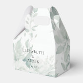 Eucalyptus, helder, bruiloft doos bedankdoosjes (Voorkant Zijde)