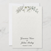 Eucalyptus & Hellebore Botanische Elegante Save  Kaart (Achterkant)