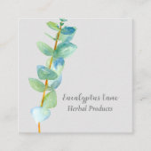 Eucalyptus Herb Business Natural Bath Products Vierkante Visitekaartje (Voorkant)